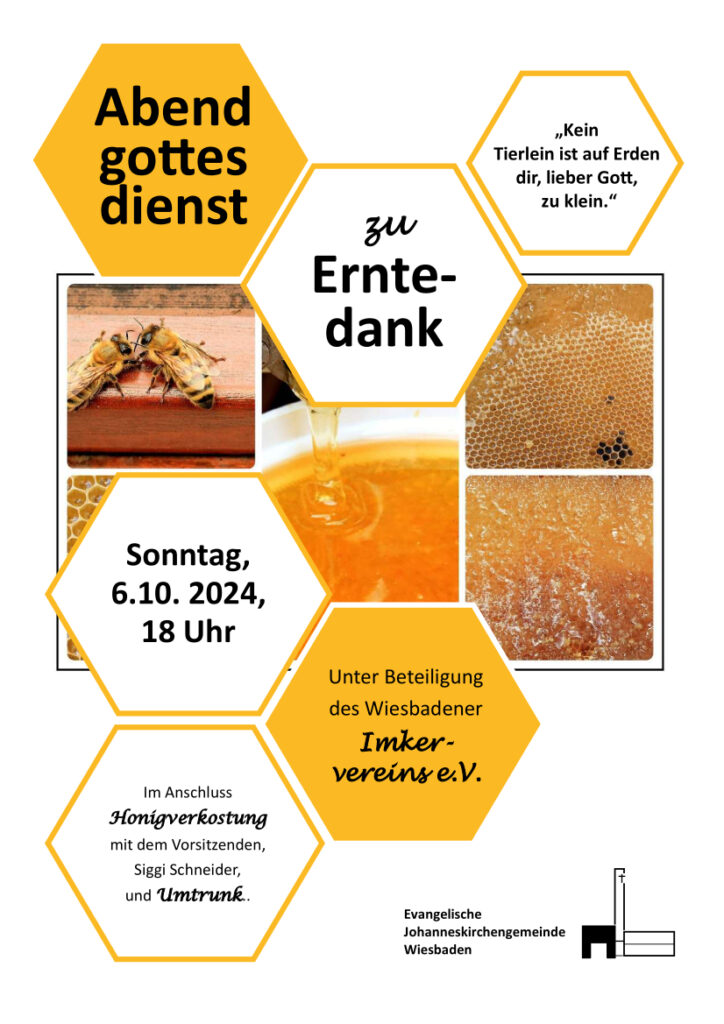 Plakat Gottesdienst zu Erntedank am 06.10.2024